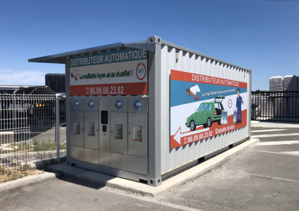 Innovative Vending Machines France commercialise des distributeurs automatiques de granulés de bois