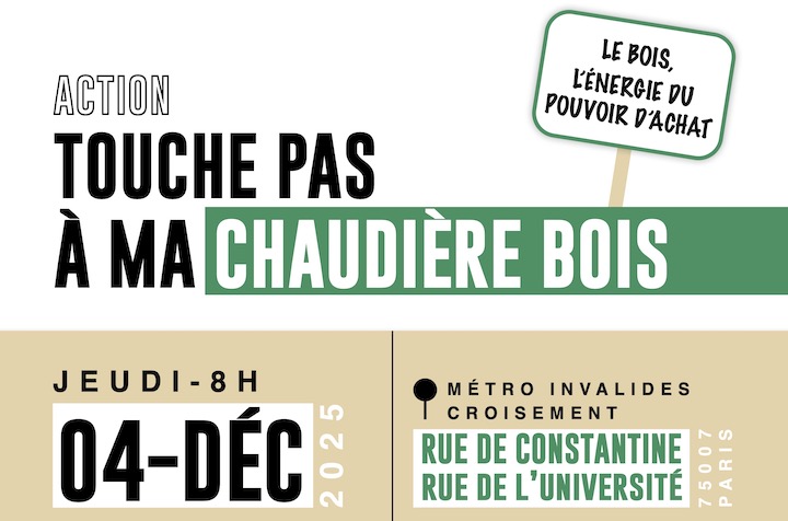 Les chaudières bois manifestent pour demander leur réintégration dans MaPrimeRénov’ 