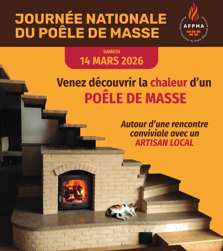 14 mars 2026, journée nationale du poêle de masse dans toute la France